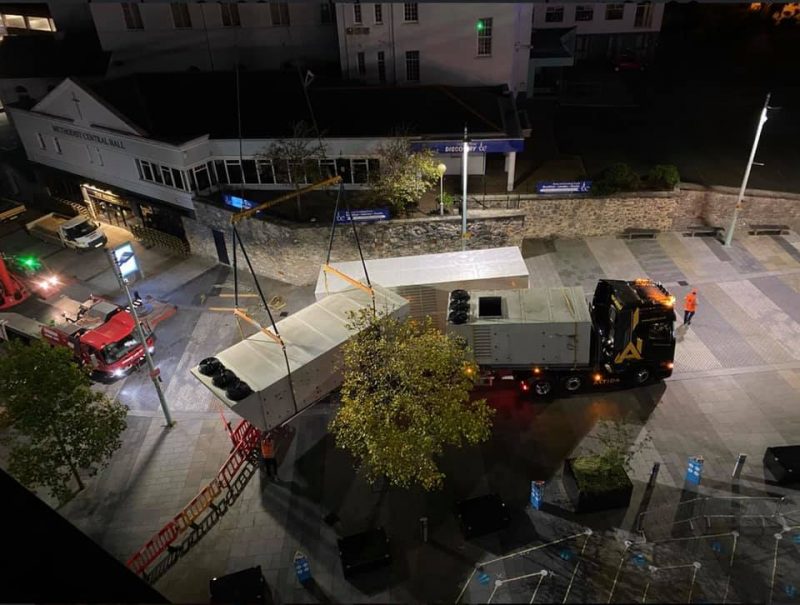 M&S Plymouth AHU Crane Lift Prometheus Group Services Ltd